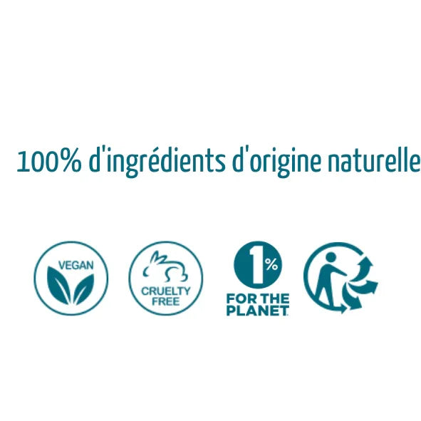100% d'ingrédients d'origine naturelle