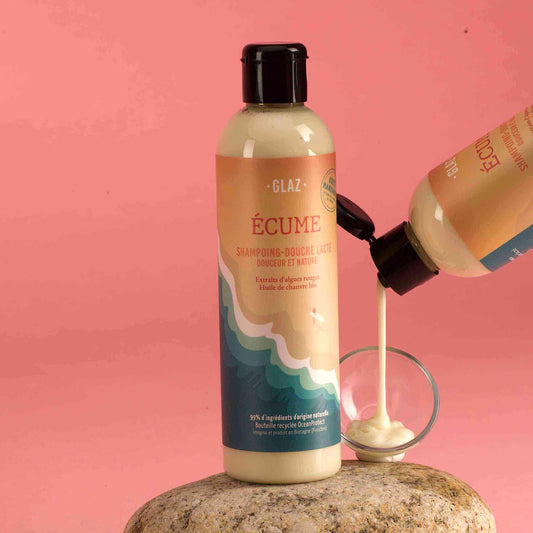 Un shampoing et gel douche très doux et naturel imaginé et produit en bretagne