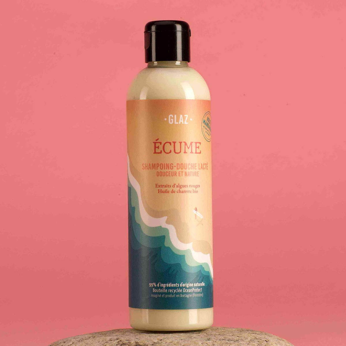 Shampoing douche très doux et naturel imaginé et produit en bretagne