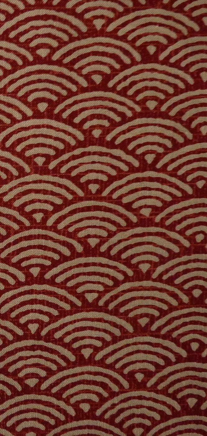 Motifs rouge Samouraï Route mandarine